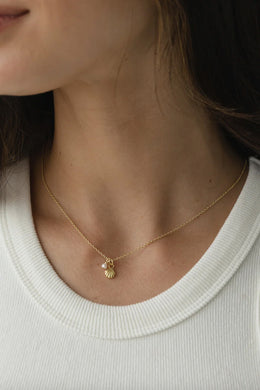 Sophie - She Shell Necklace, Gold/Pearl