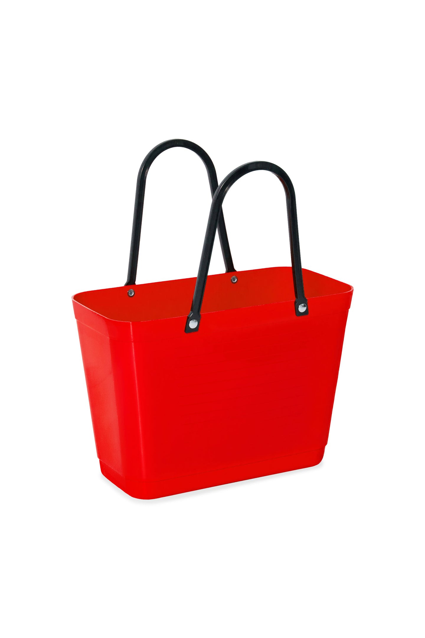 Hinza - Small Hinza Green Plastic Tote, Red