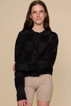 Phàrlain - Squares Cardi, Black Sparkle