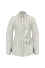 Ruby - Andre Rosette Shirt, Olive Stripe