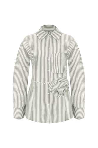 Ruby - Andre Rosette Shirt, Olive Stripe
