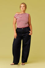 Ruby - Emma Knit Top, Pink Burgundy Stripe