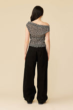 Ruby - Emma Crinkle Top, Black Daisy