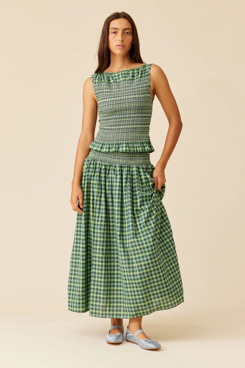 Ruby - Anastasia Skirt, Green Tartan