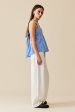 Ruby - Margie Tie Back Top, Cobalt Gingham