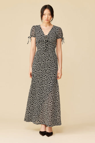 Ruby - Wendy Crinkle Dress, Black Daisy
