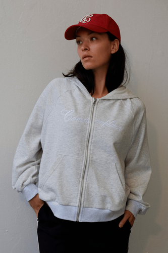 Commonplace - Ralph Zip Up Hoodie, Grey Marle
