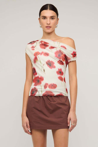 Staple The Label - Lumi Mesh Top, Red Poppy