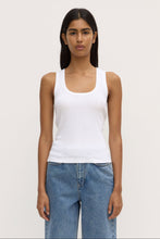 Assembly Label - Robyn Scoop Neck Rib Tank, White