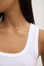 Assembly Label - Robyn Scoop Neck Rib Tank, White