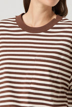Rollas - Off Duty Tee, Cocoa Stripe