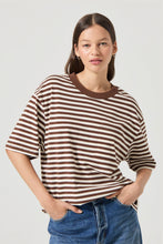Rollas - Off Duty Tee, Cocoa Stripe