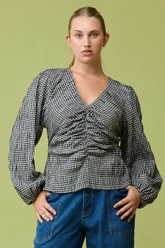 Ruby - Canary Blouse, Black Gingham