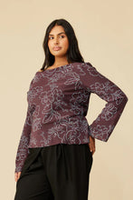 Ruby - Madrid Top, Burgundy Floral