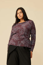Ruby - Madrid Top, Burgundy Floral