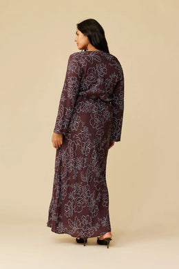 Ruby - Valeria Dress, Burgundy Floral