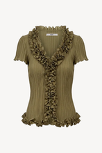 Ruby - Chelsea Crinkle Short Sleeve Top, Olive