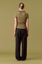 Ruby - Chelsea Crinkle Short Sleeve Top, Olive