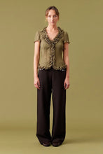 Ruby - Chelsea Crinkle Short Sleeve Top, Olive