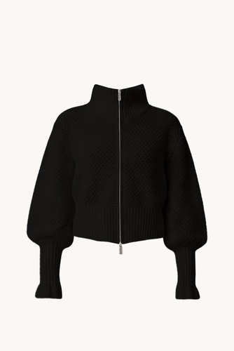 Ruby - Matilda Cotton Zip Cardigan, Black