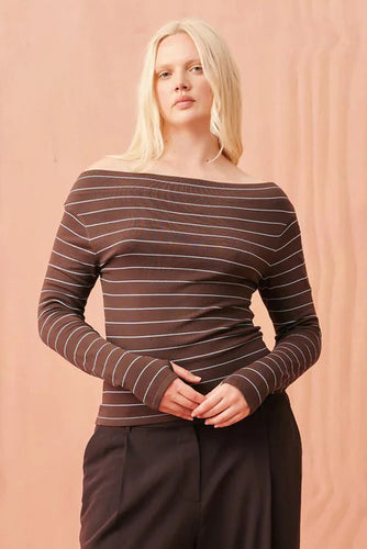 Ruby - Emma Knit Longsleeve, Java Blue Stripe