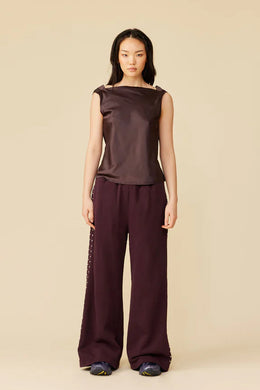 Ruby - Firebird Cowl Sleeveless Top, Espresso