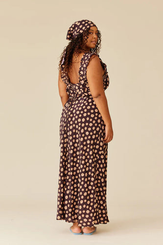 Ruby - Passionfruit Dress, Brown Ditzy Floral