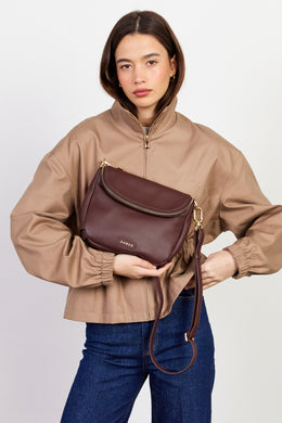 Saben - Fifi Crossbody Bag, Espresso