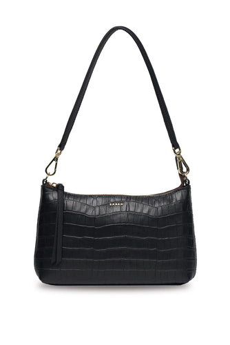 Saben - Haven Shoulder Bag, Black Croc