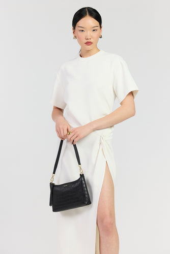 Saben - Haven Shoulder Bag, Black Croc