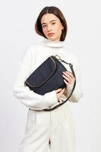 Saben - Fifi Crossbody Bag, Black Croc