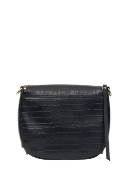 Saben - Fifi Crossbody Bag, Black Croc