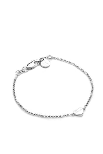 Stolen Girlfriends Club Jewellery - Single Heart Bracelet, Sterling Silver