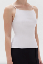 Assembly Label - Freya High Neck Knit Tank, White