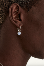 Stolen Girlfriends Club Jewellery - Love Anchor Earrings, Sterling Silver/ Blue Lace Agate