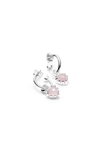 Stolen Girlfriends Club Jewellery - Love Anchor Earring in Rose Quartz / Sterling Silver