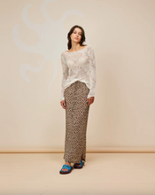 Ruby - Lane Crinkle Skirt, Brown Daisy