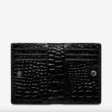 Status Anxiety - Easy Does it Wallet, Black Croc Emboss