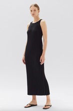 Assembly Label - Samantha Knit Silk Blend Midi Dress, Black