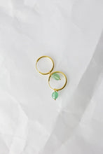 Crushes - Gemstone Hoops, Green Aventurian/Gold Plated