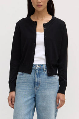 Assembly Label - Semra Cotton Cashmere Cardigan, Black