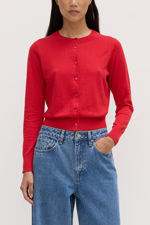 Assembly Label - Semra Cotton Cashmere Cardigan, Goji