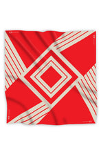 Dark Hampton - The Sinclair-Thomson Large Silk Scarf, Red Cream