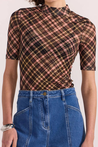 Staple the Label - Reign Mesh Top, Check