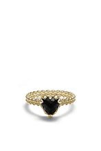 Stolen Girlfriends Club Jewellery - Mini Claw Ring, Gold Plated/ Onyx