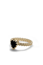 Stolen Girlfriends Club Jewellery - Mini Claw Ring, Gold Plated/ Onyx