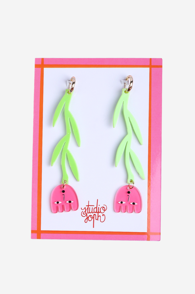 Studio Soph - Flower Drop Earrings, Tulip