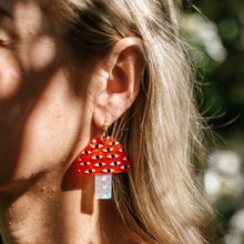 Studio Soph - Mushroom Earrings, Red/White