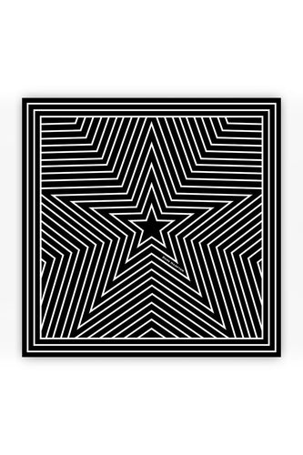 Dark Hampton -Tait Petite Silk Scarf, Black and White Stripe