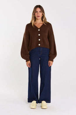 Thing Thing - Huddle Cardigan, Chocolate